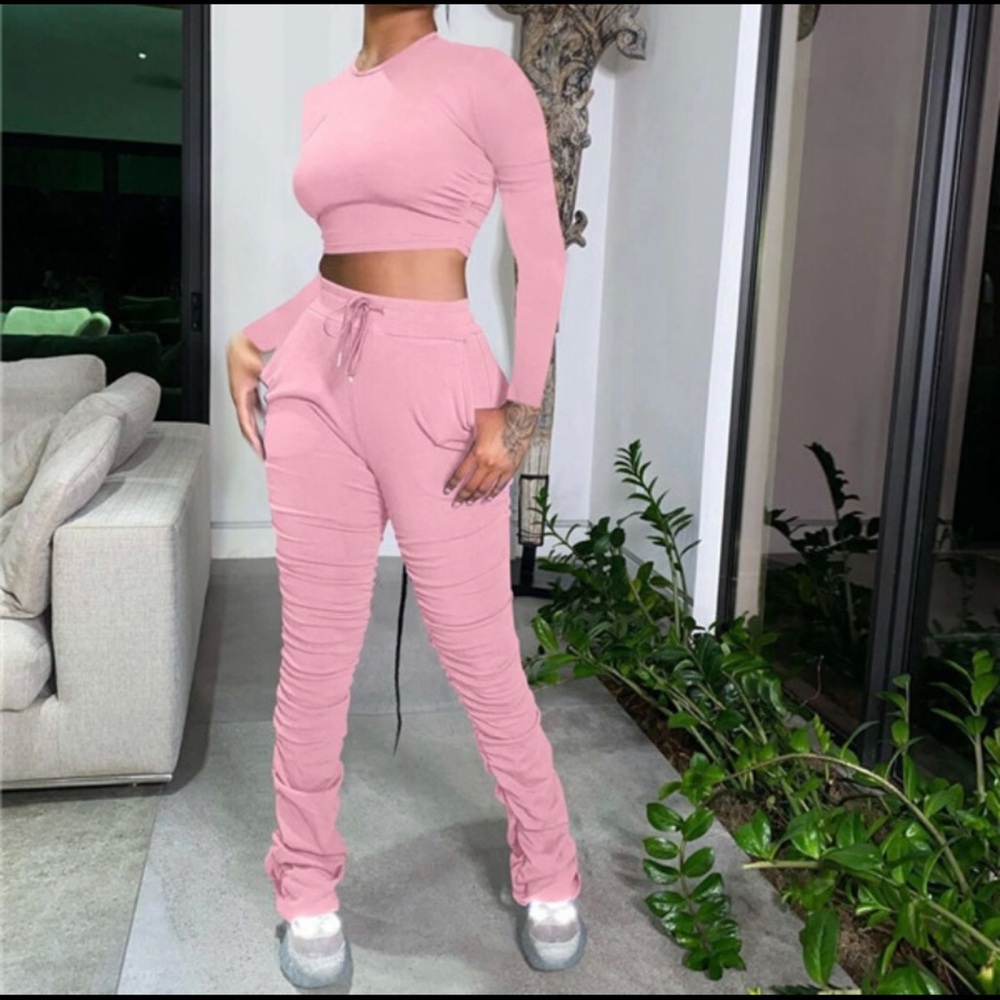 Pink Women's Two-Piece Set